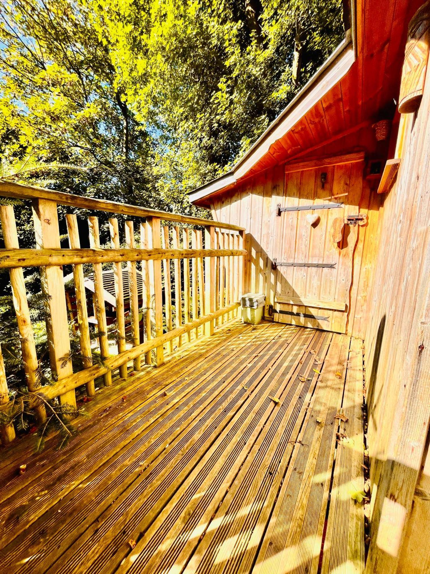 La Cabane Perchee Du Trappeur Ecrainville Bagian luar foto